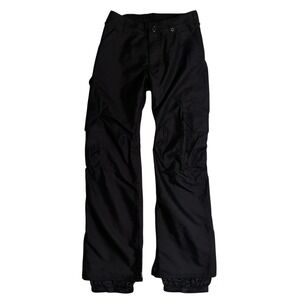 Burton Snowboard Cargo Pants Mens Size S Tall Black Pockets Living Lining Active